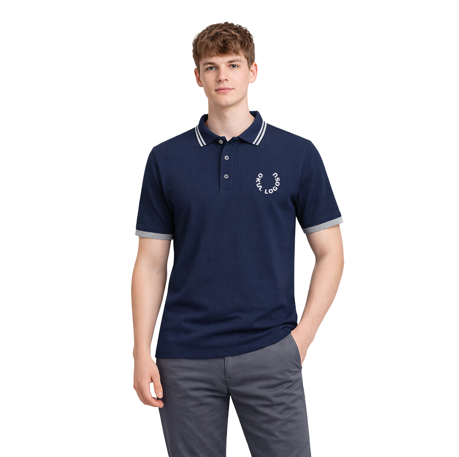 Lacivert Polo Yaka Kısa Kol Okul Üniforması