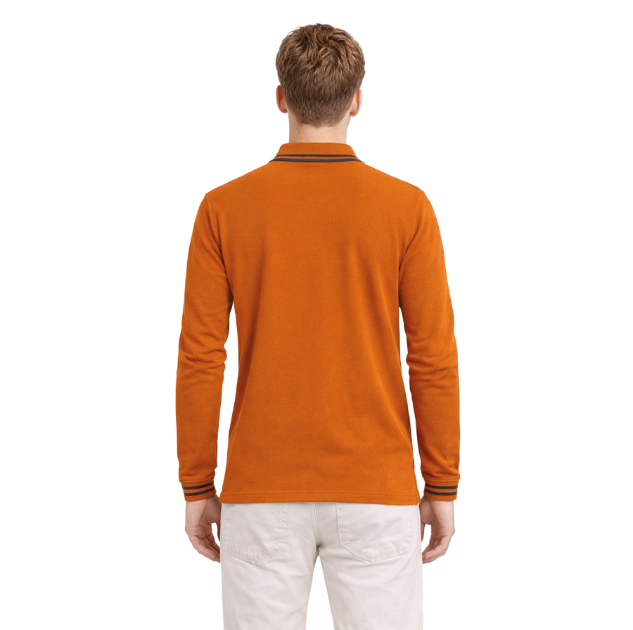 Turuncu Polo Yaka Uzun Kol Okul Üniforması