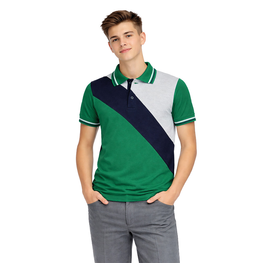 Çok Renkli Kısa Kol Polo Yaka Okul Tshirt