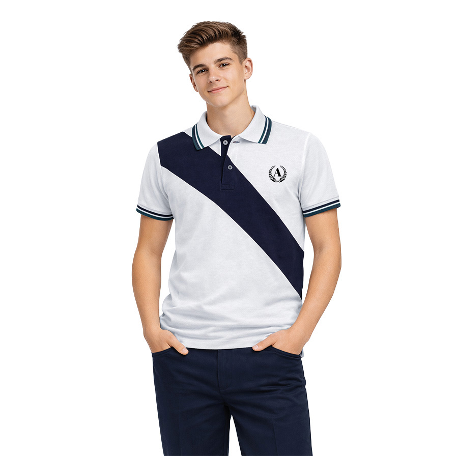 Çok Renkli Kısa Kol Polo Yaka Okul Tshirt