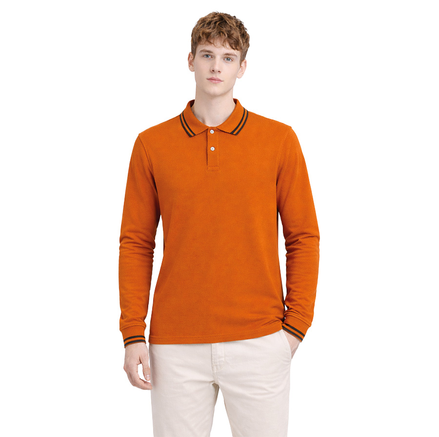 Premium Polo Yaka Uzun Kol Okul Tshirt