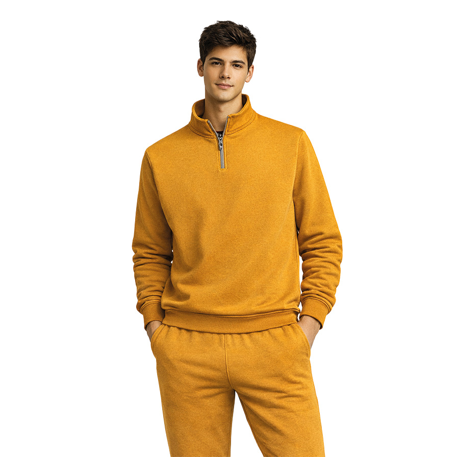 Yarım Fermuarlı Dik Yaka Okul Sweatshirt