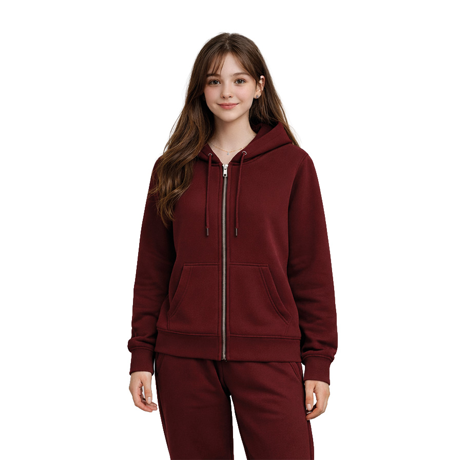 Düz Renk Fermuarlı 3 İplik Şardonlu Okul Hırkası