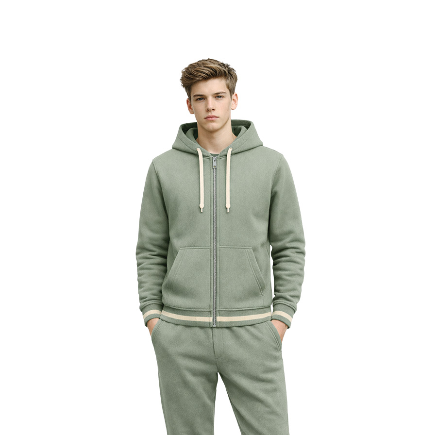 Fermuarlı Kapüşonlu Okul Sweatshirt