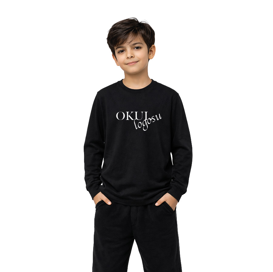 Bisiklet Yaka  Uzun Kol Okul Üniforması